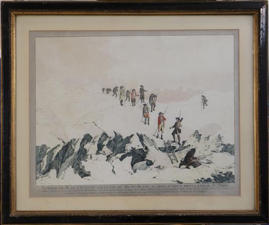 Chr. de Mechel publ. Voyages de Mr de Saussure à la Cime du Mont-Blanc 15 x 19in.